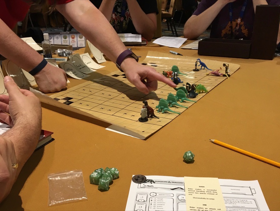 Dinosaur Race during D&D 5E Adventure