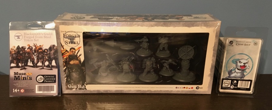 Guild Ball Blacksmith Guild, tokens, and Chibi Salt for Fisherman&rsquo;s Guild